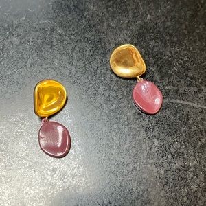 Jenny Bird Mithras Gold and Berry Earrings